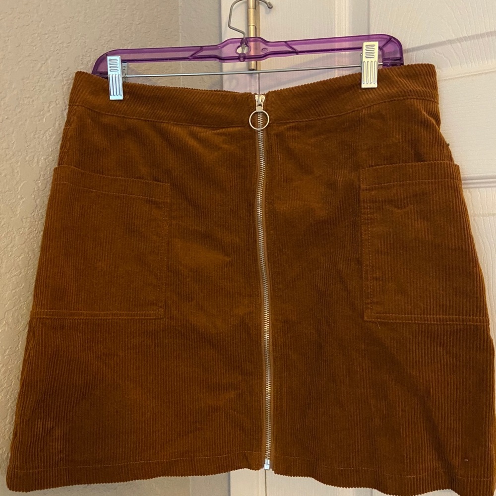 Rust corduroy skirt